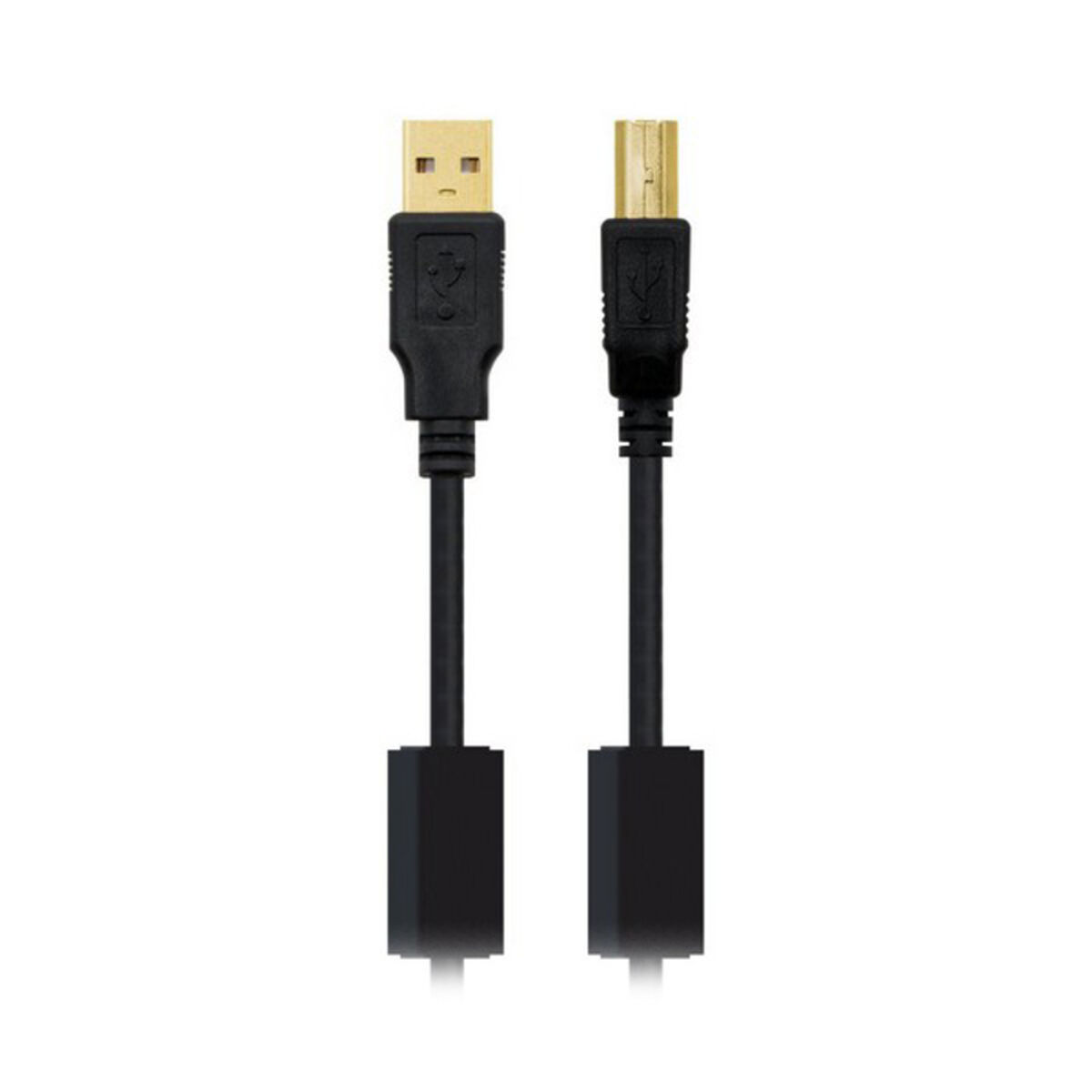 USB 2.0 A till USB B Kabel NANOCABLE 10.01.120 Svart - 3
