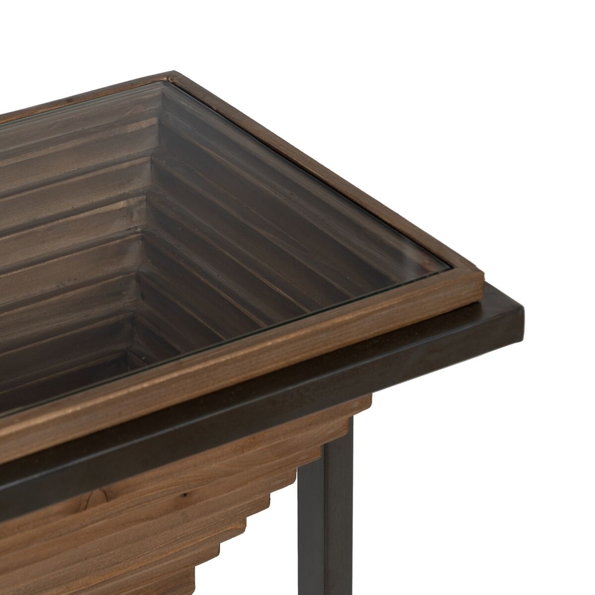 Mottagare Svart Naturell 134 x 32 x 83 cm - 6
