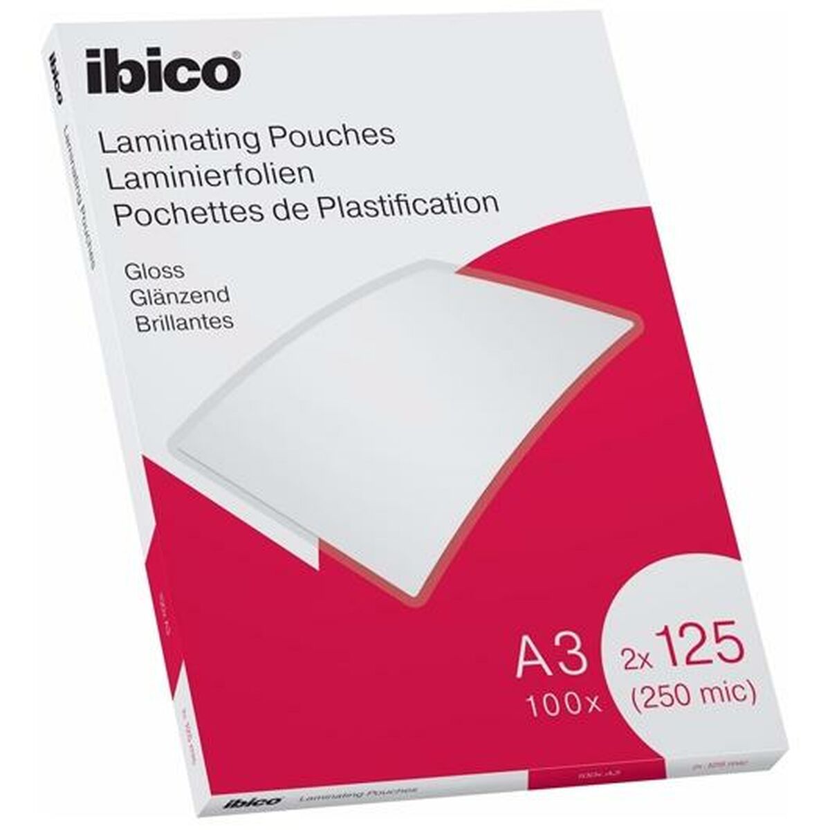 Lamineringsark av plast Ibico A3 Glans 0,25 mm (5 antal) - 2