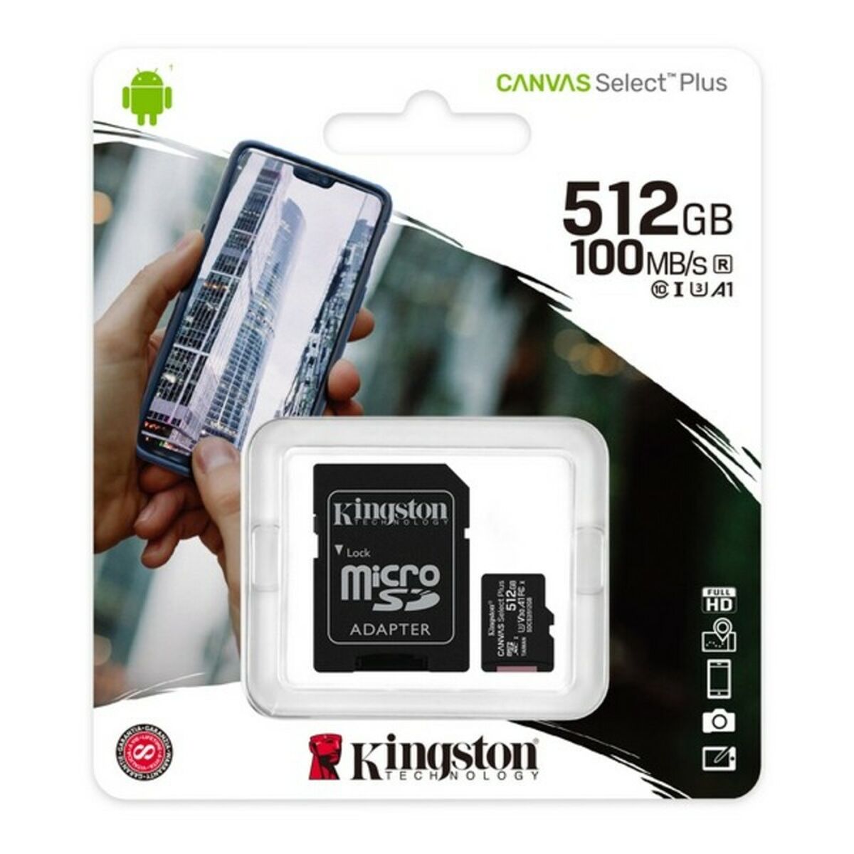 Micro-SD Minneskort med Adapter Kingston SDCS2 100 MB/s - 6
