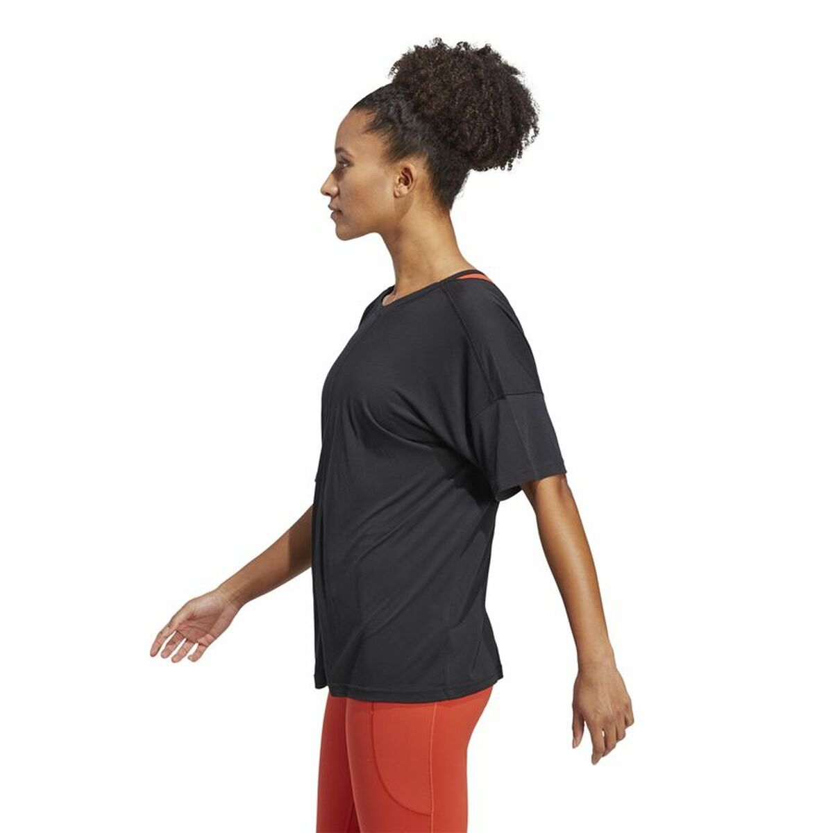 T-shirt med kortärm Dam Adidas Studio Oversized Svart - 5