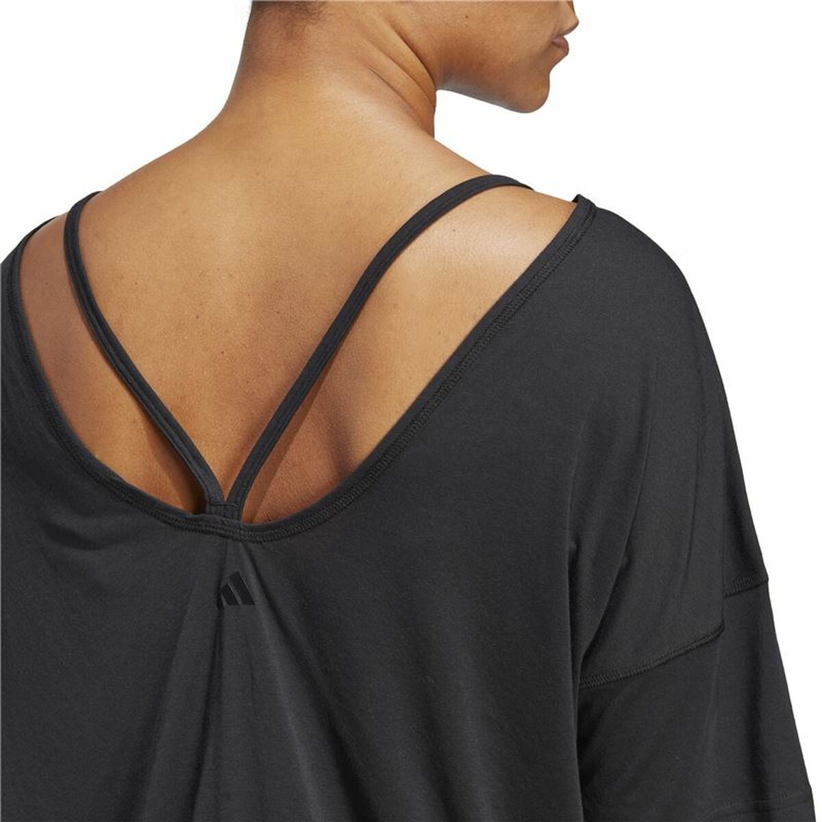 T-shirt med kortärm Dam Adidas Studio Oversized Svart - 8