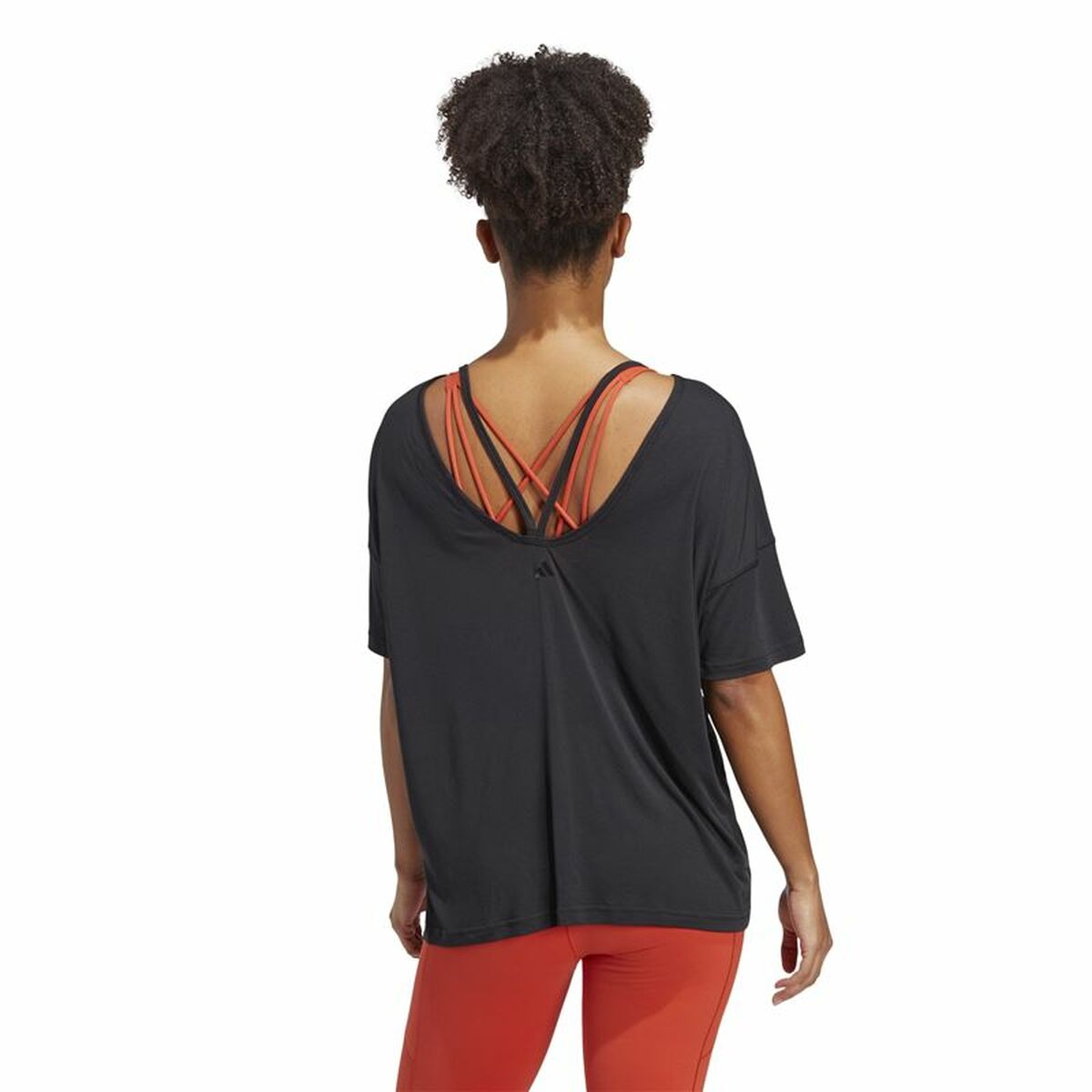 T-shirt med kortärm Dam Adidas Studio Oversized Svart - 4