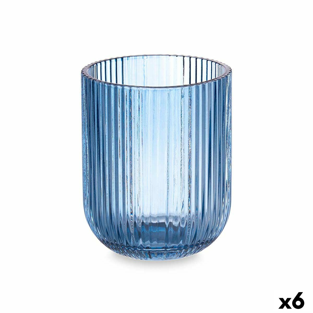 Glas Vivalto Blå Glas Ränder 270 ml (6 antal)