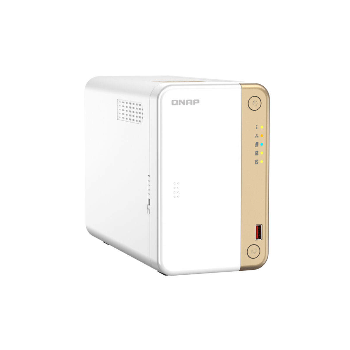 Nätlagringsenhet NAS Qnap TS-262 Vit Gyllene Intel Celeron - 3