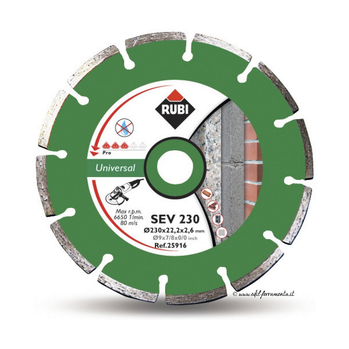 Diamantskärskiva Rubi pro 25916 Ø 230 mm - 3