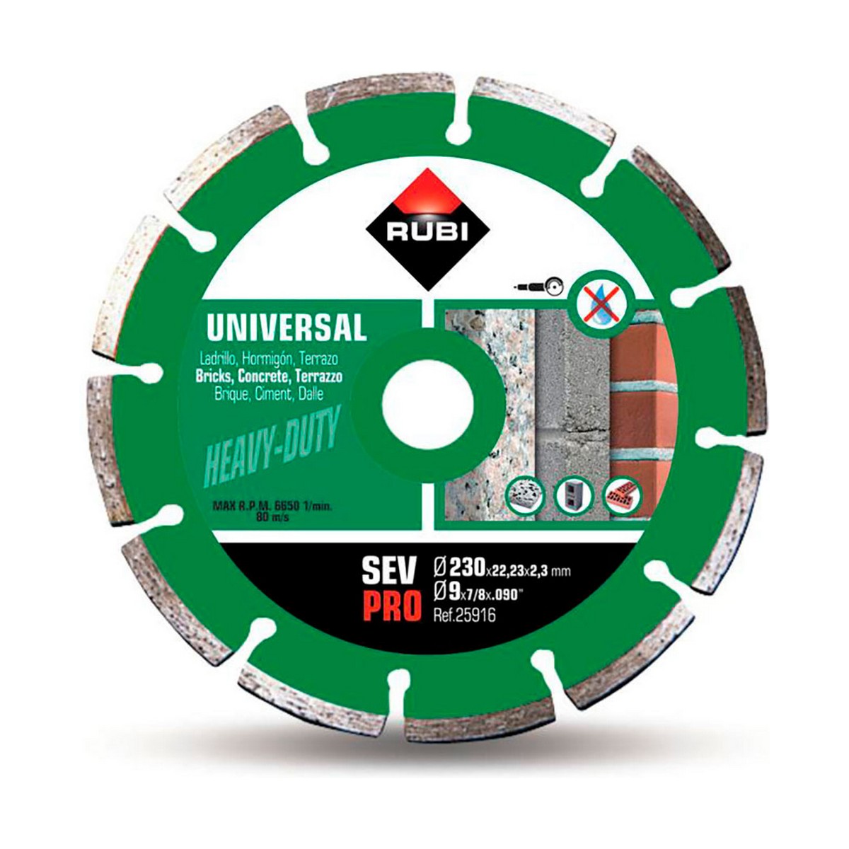 Diamantskärskiva Rubi pro 25916 Ø 230 mm - 2