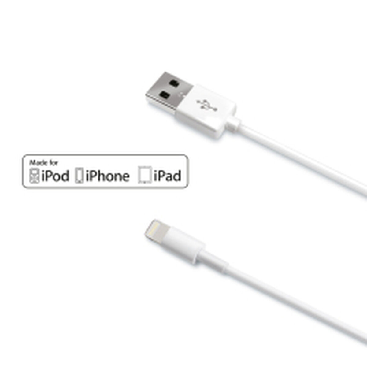 Kabel USB till Lightning Celly USBLIGHT 1 m Vit