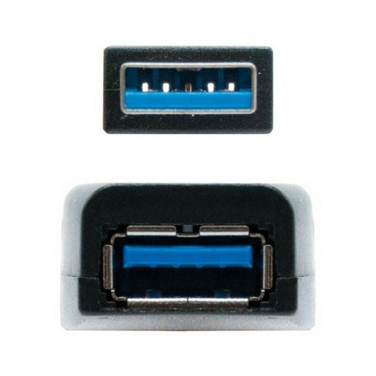 Skarvsladd USB NANOCABLE 10.01.031 Svart - 3
