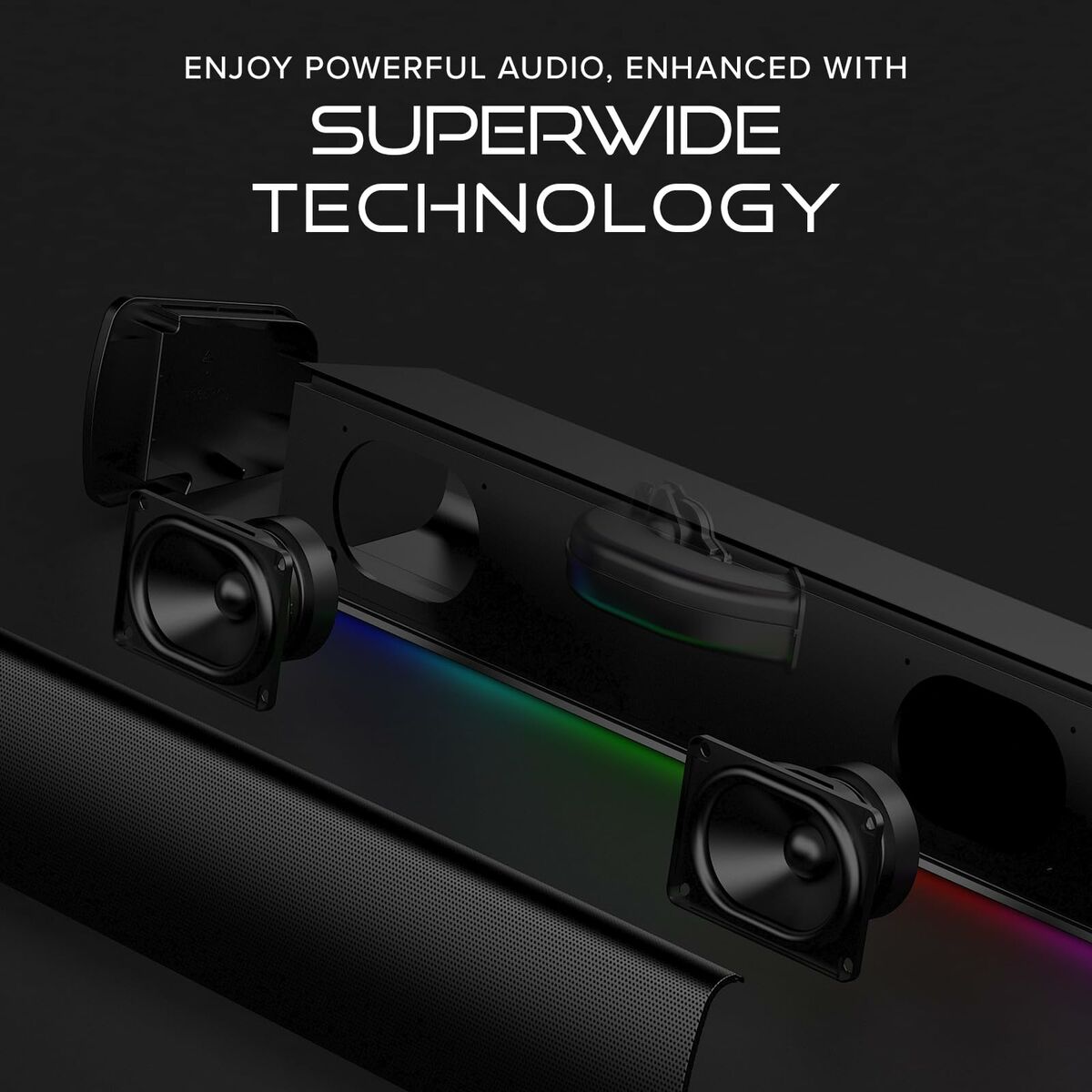 Trådlös soundbar Creative Technology GS3 12 W Svart - 4