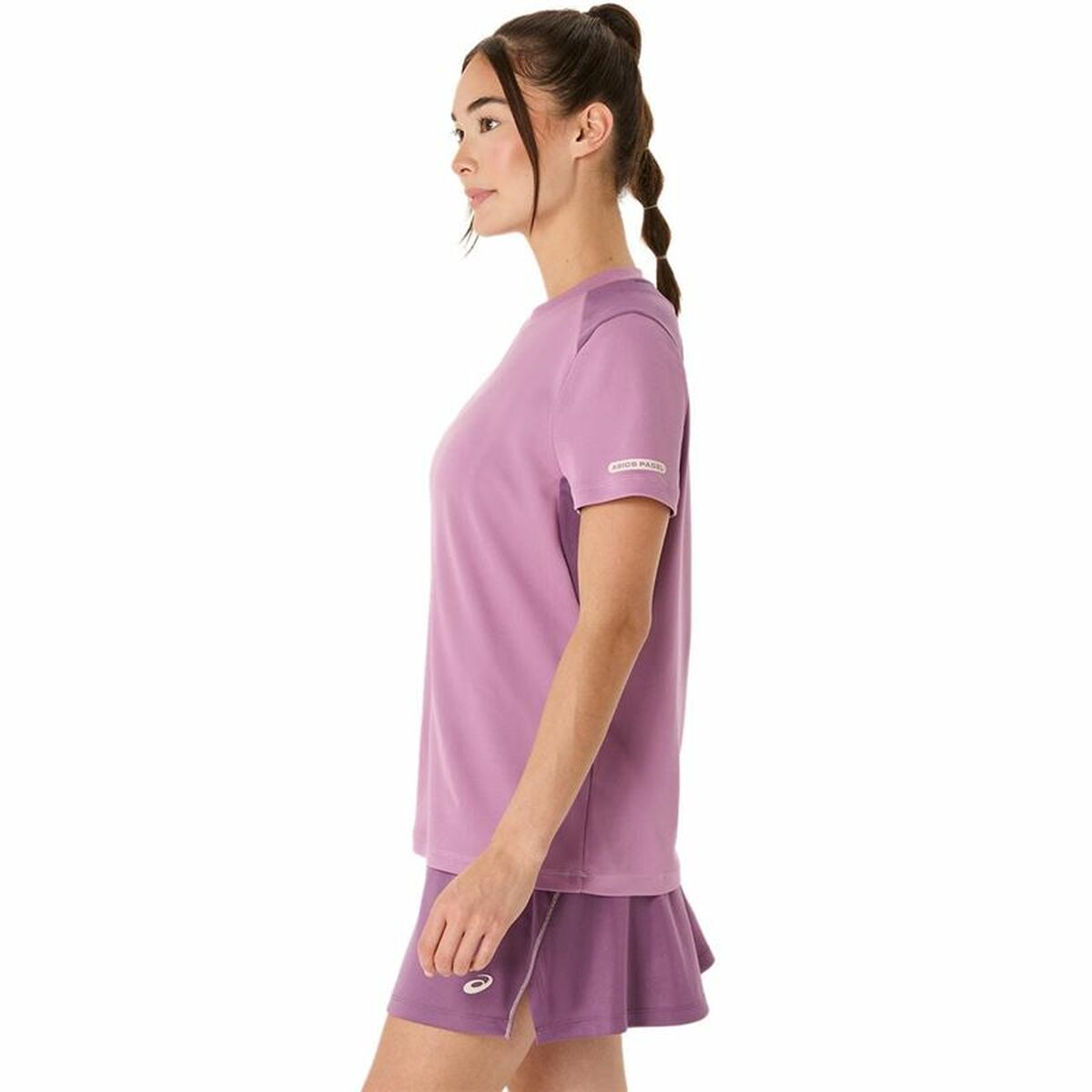 T-shirt med kortärm Herr Asics Padel Court Ss Top Purpur Violett - 3