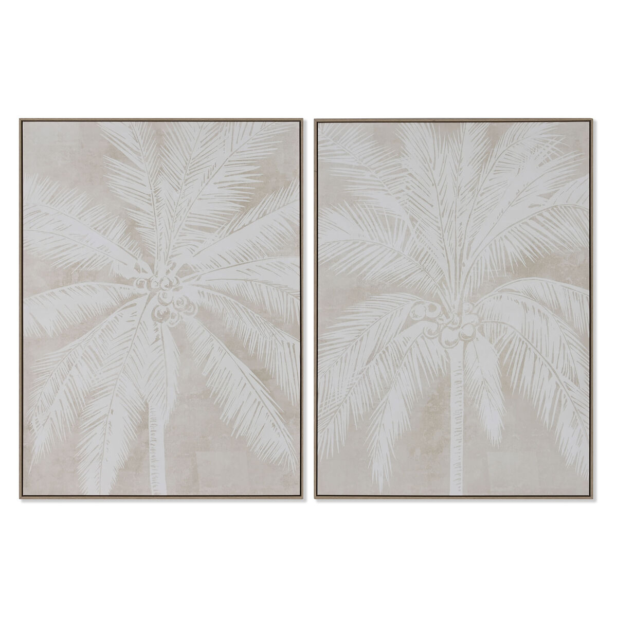 Tavla Home ESPRIT Palmer Kolonial 90 x 4 x 120 cm (2 antal)