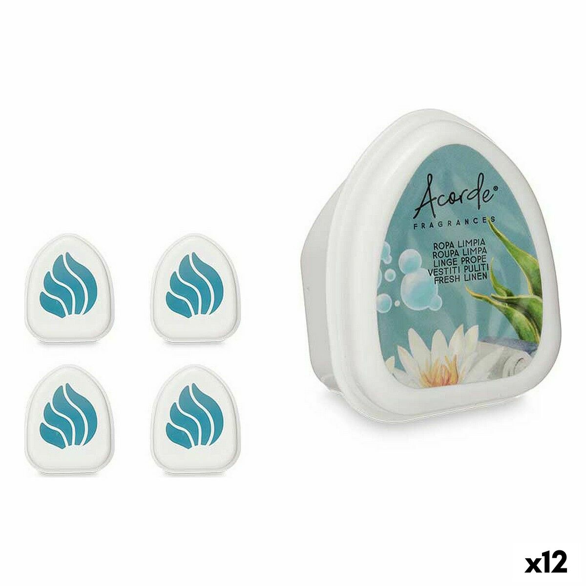 Set med luftfräschare Acorde Rena kläder 50 g (12 antal) - 3