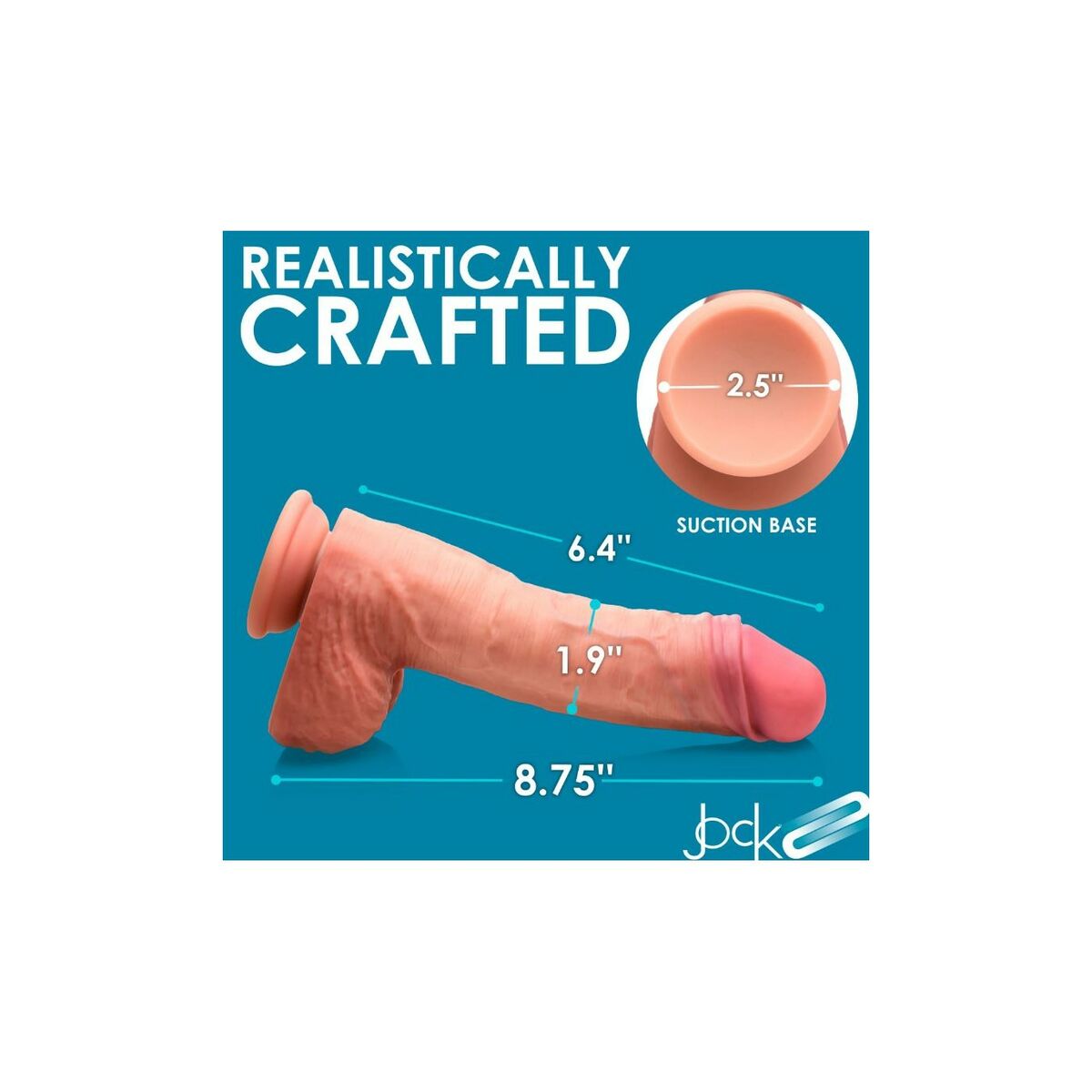 Realistisk dildo XR 22,2 cm - 5