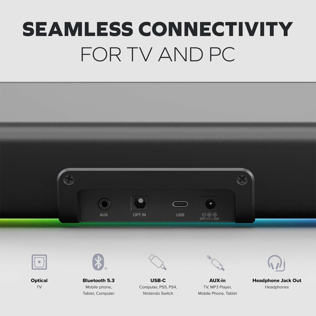 Trådlös soundbar Creative Technology Blaster GS5 Svart - 3