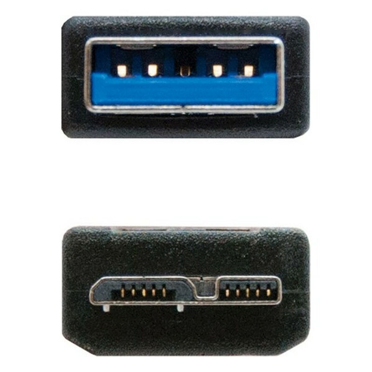 USB 3.0 A till Micro USB B Kabel NANOCABLE 10.01.110-BK - 12