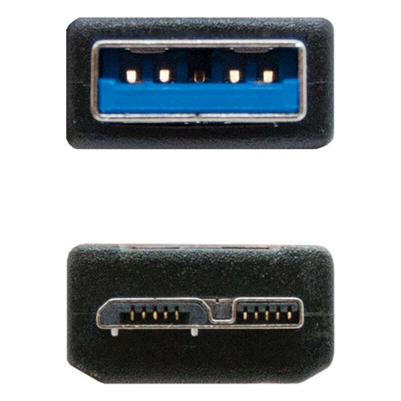 USB 3.0 A till Micro USB B Kabel NANOCABLE 10.01.110-BK - 2