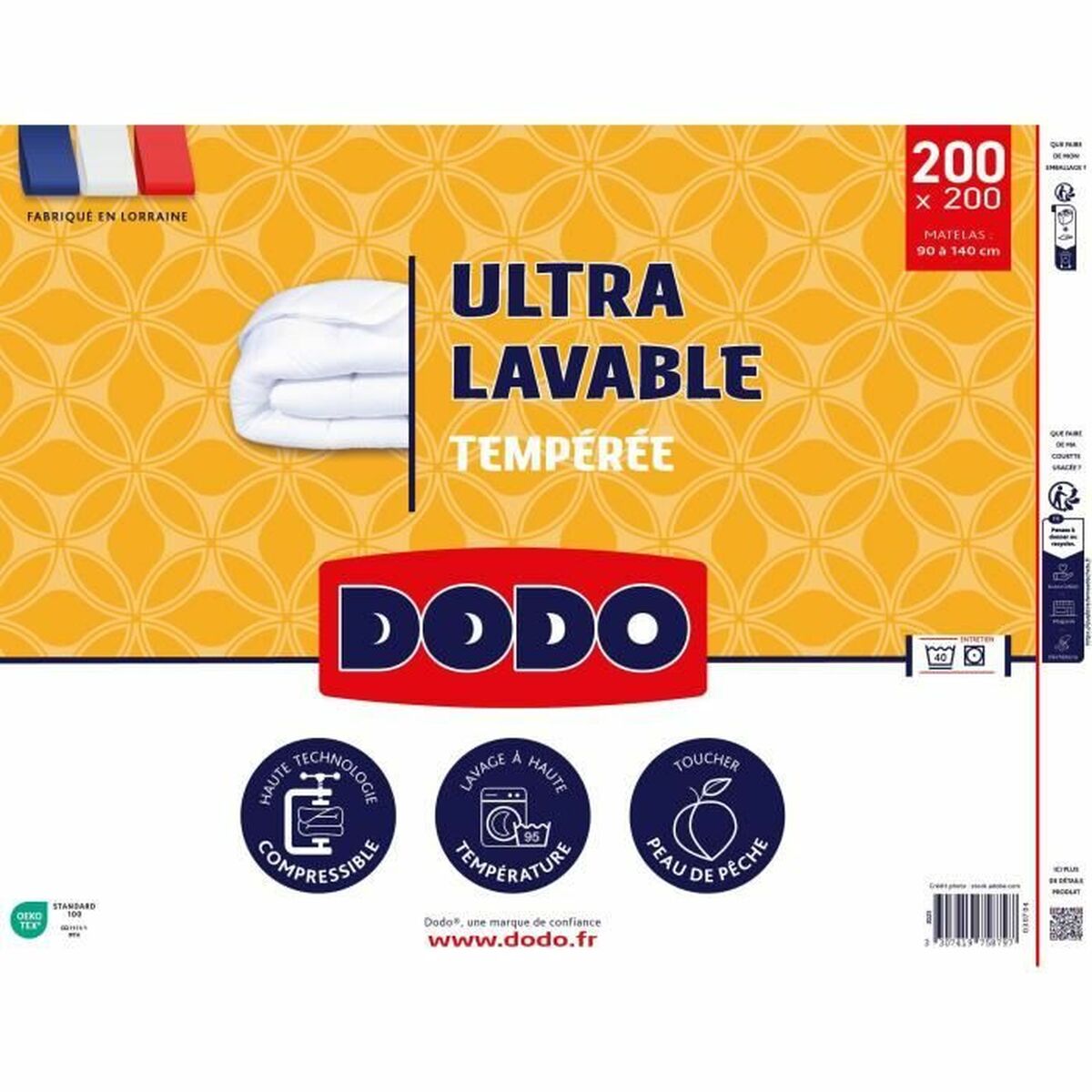 Täcke DODO ULTRA LAVABLE Vit 200 x 200 cm - 2