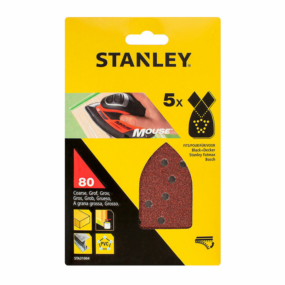 Slipblad för slipmaskin Stanley (5 antal) - 2