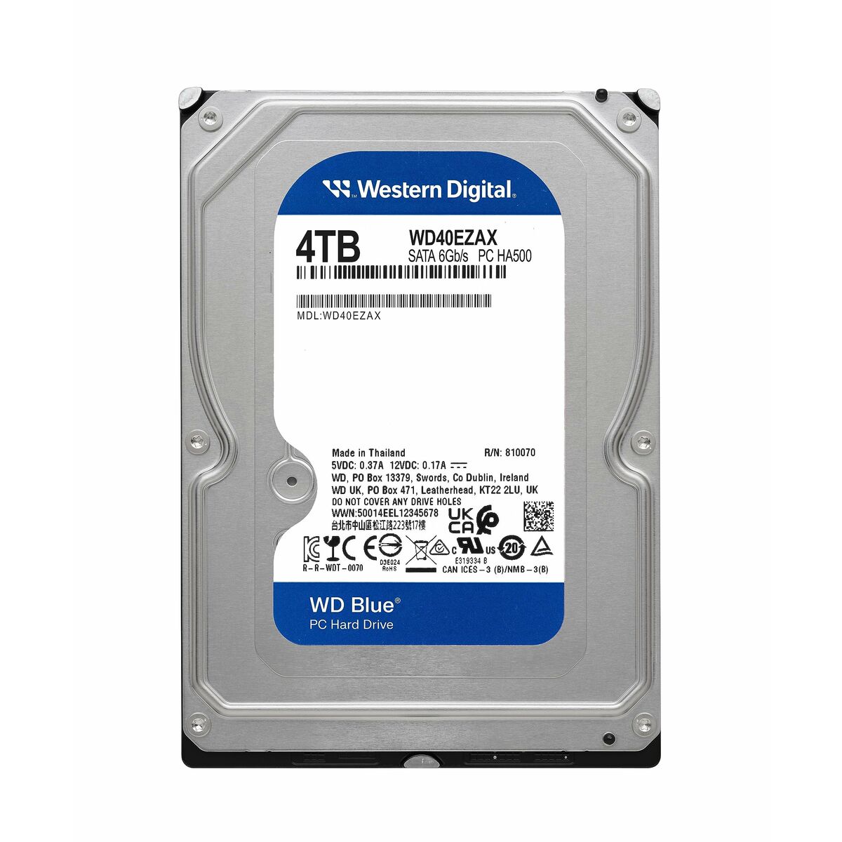 Hårddisk Western Digital WD40EZAX 3,5" 4 TB HDD - 3
