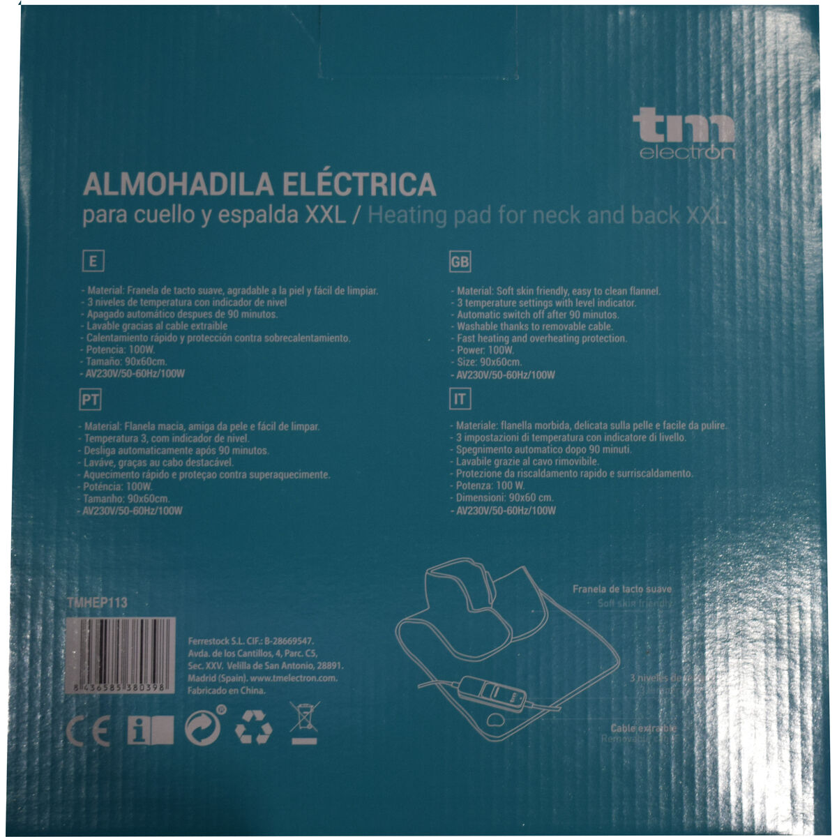 Elektrisk Kudde för Nacke och Rygg TM Electron - 14