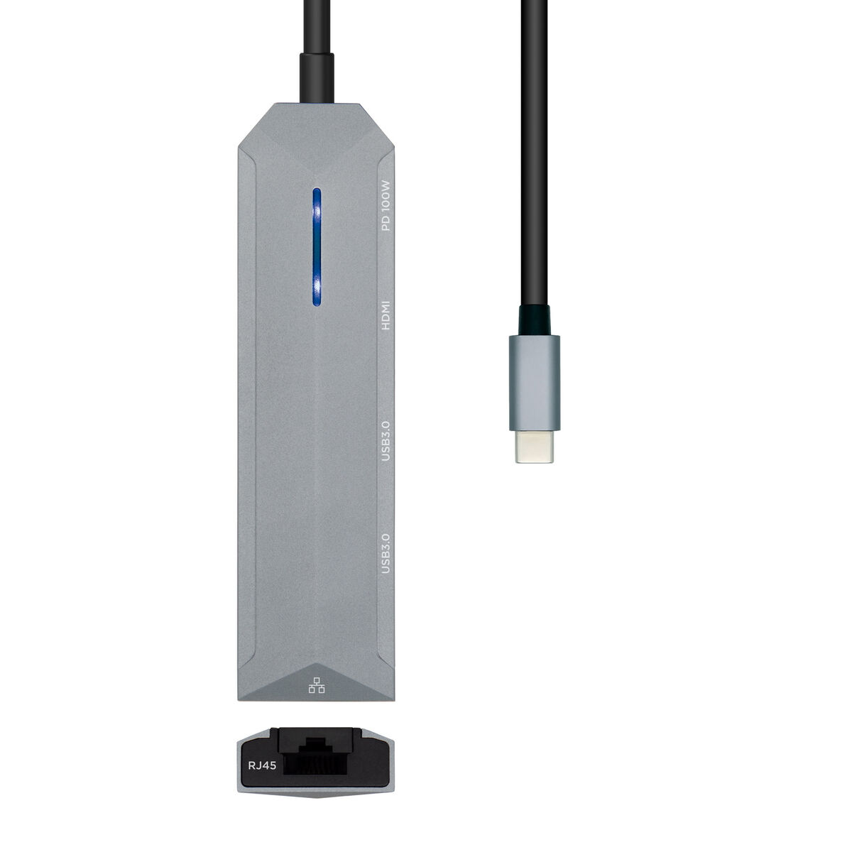 USB-HUB Aisens ASUC-5P003-GR Grå 100 W (1 antal) - 2