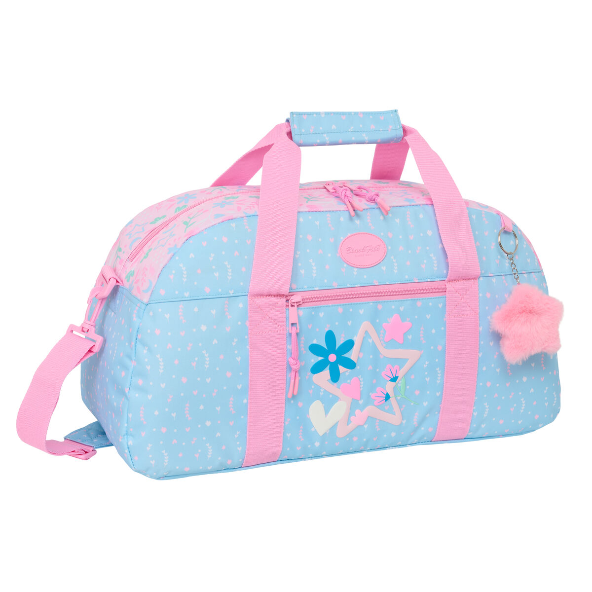 Sportväska BlackFit8 Smile Rosa Ljusblå 50 x 26 x 20 cm - 3