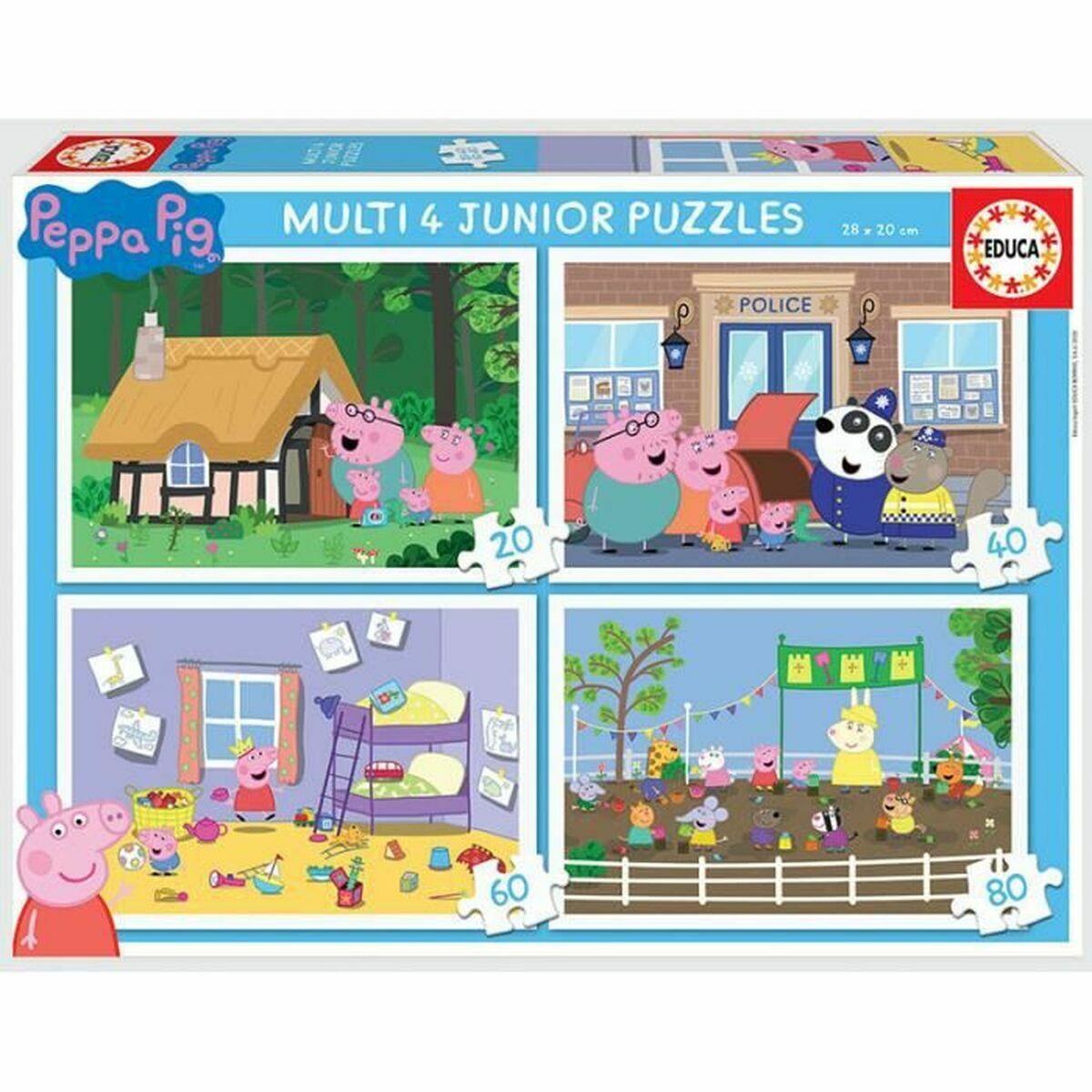 Set 4 pussel Peppa Pig 80 Delar