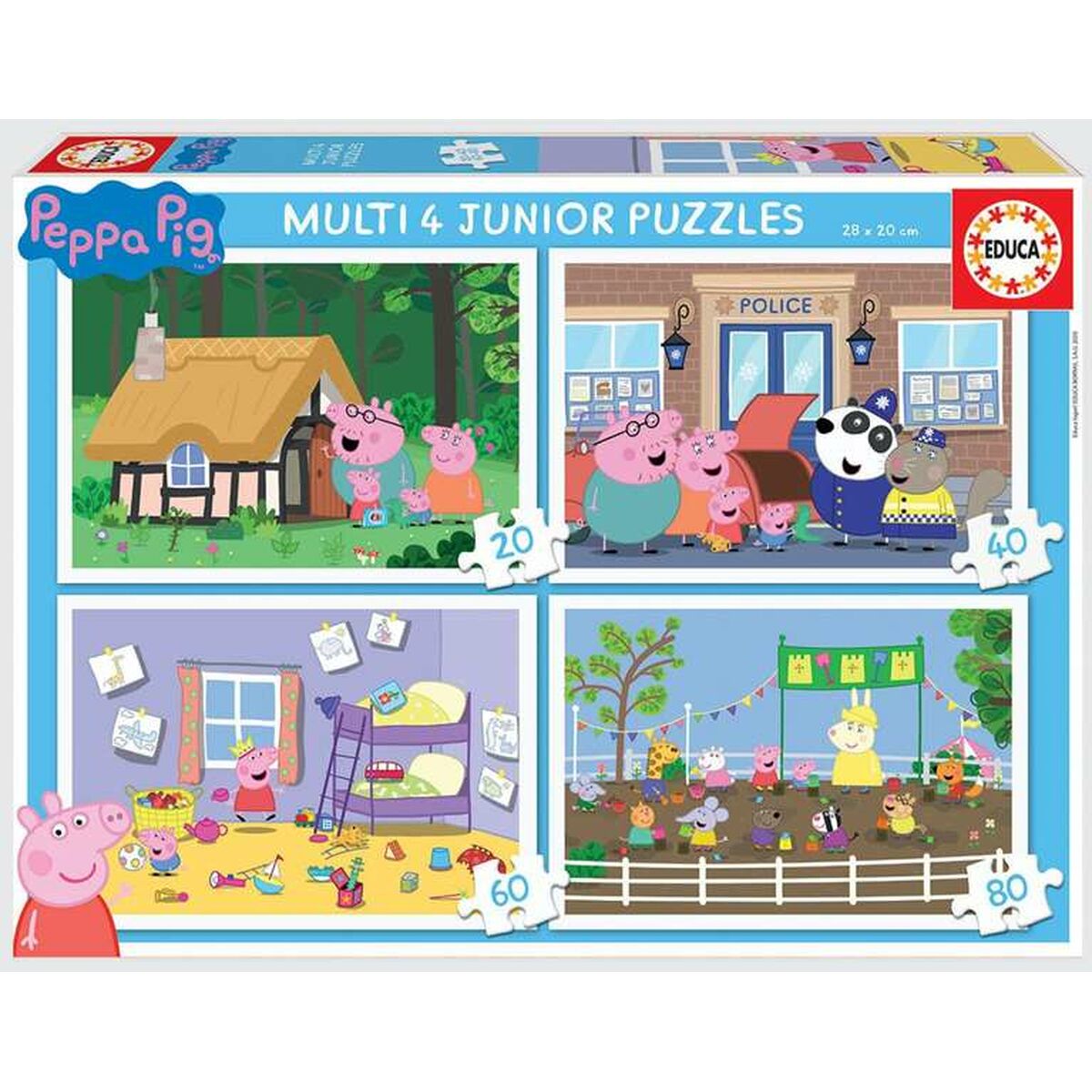 Set 4 pussel Peppa Pig 80 Delar - 2