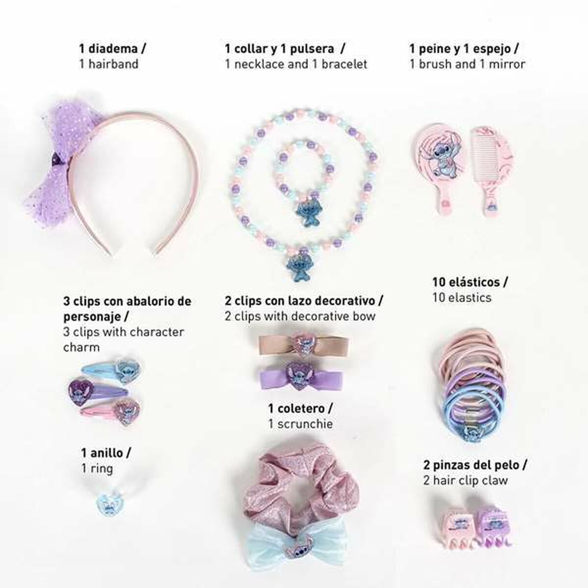 Hair accessories Stitch Rosa 24 Delar - 2