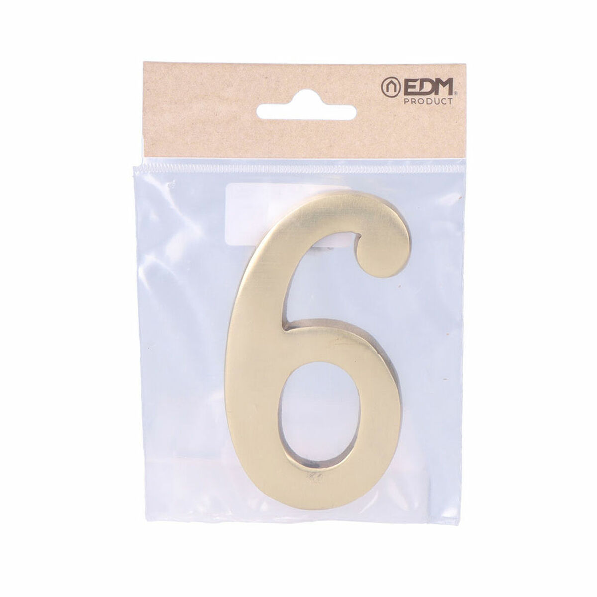 Siffror EDM 85038  6 Gyllene Mässing - 4