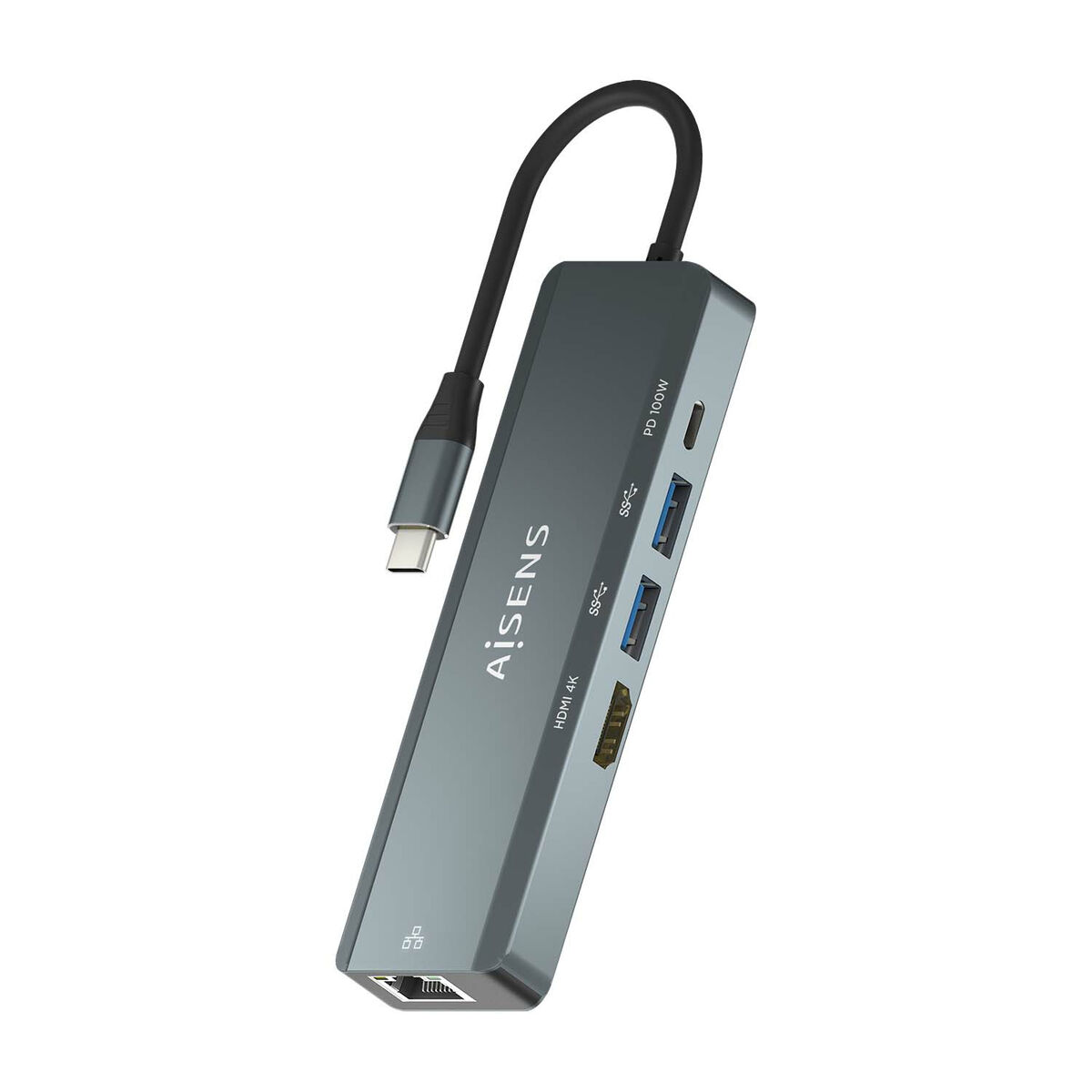 USB-HUB Aisens ASUC-5P011-GR Grå (1 antal) - 2