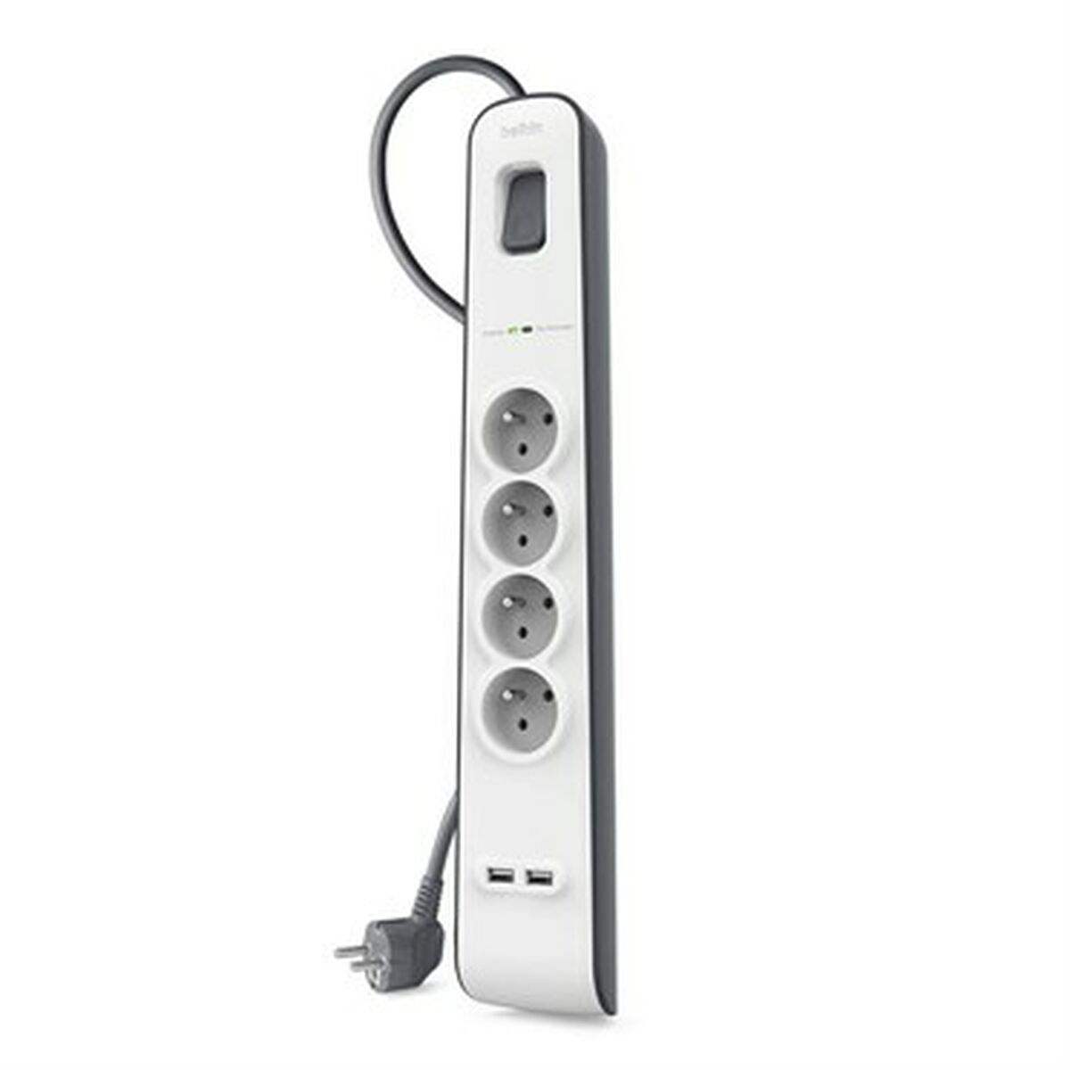 Ellist 4 Tomas-uttag med brytare Belkin BSV401CA2M (2 m) - 2