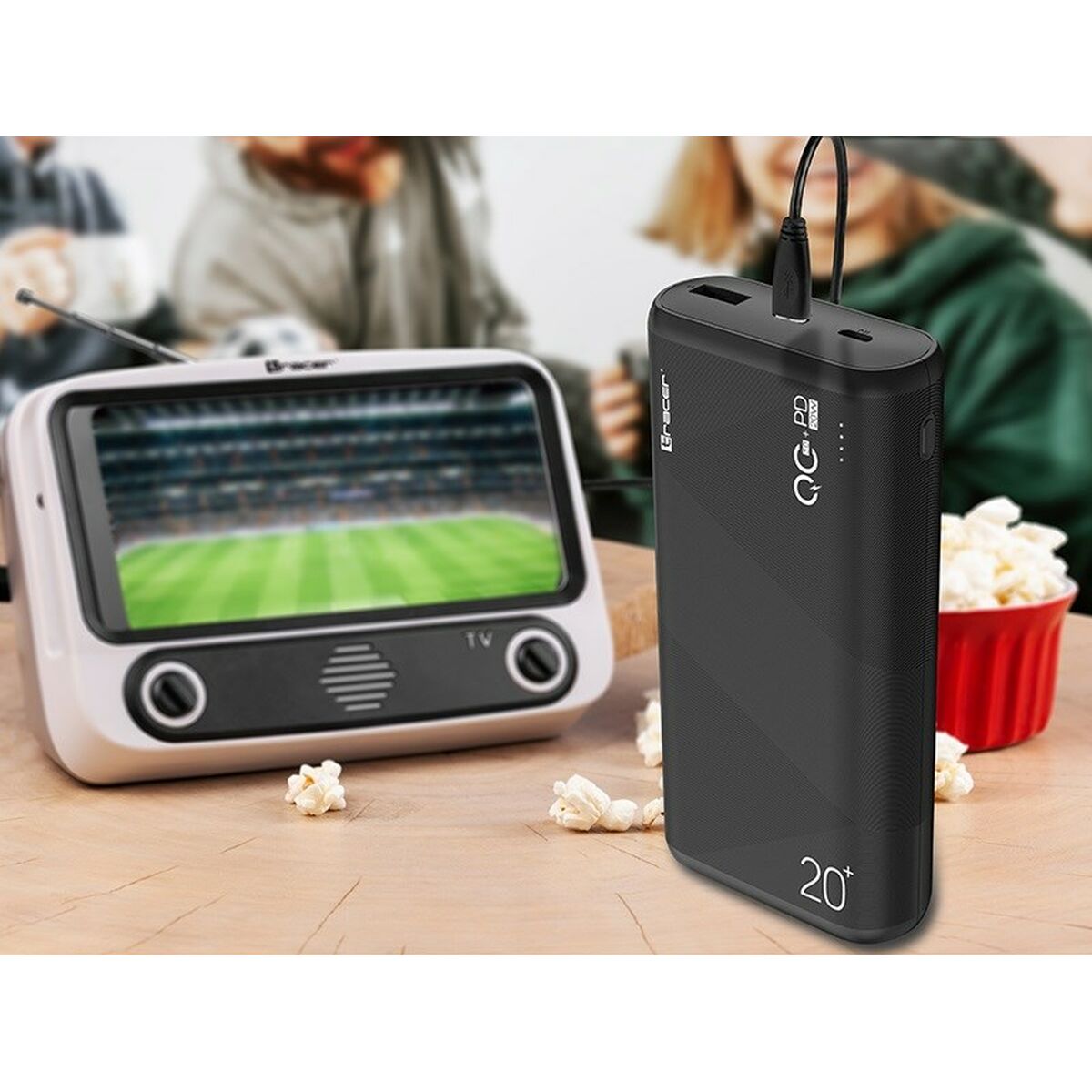 Power Bank Tracer AMOS Svart 20000 mAh - 8