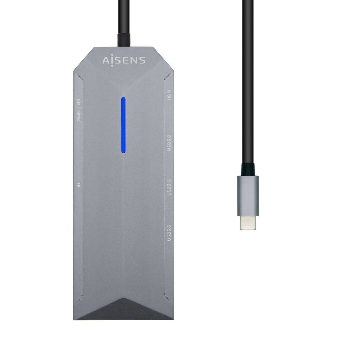 USB-HUB Aisens ASUC-8P004-GR Grå 100 W 4K Ultra HD (1 antal) - 2