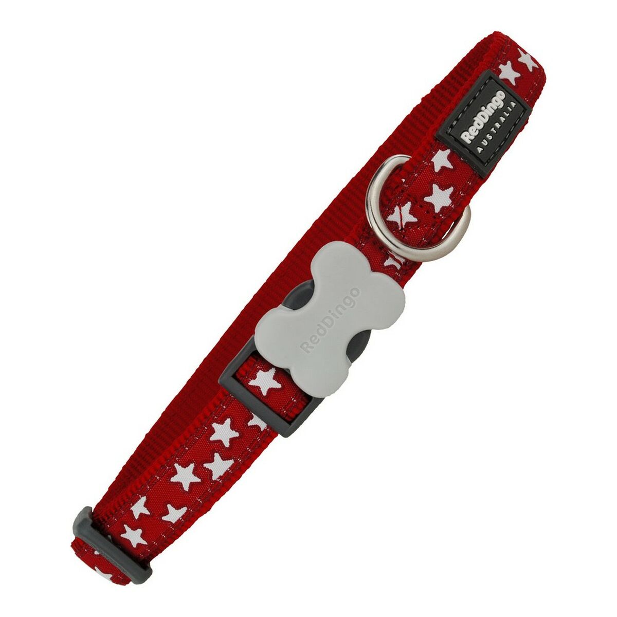Hundhalsband Red Dingo Style Röd Stjärnor (2 x 31-47 cm)