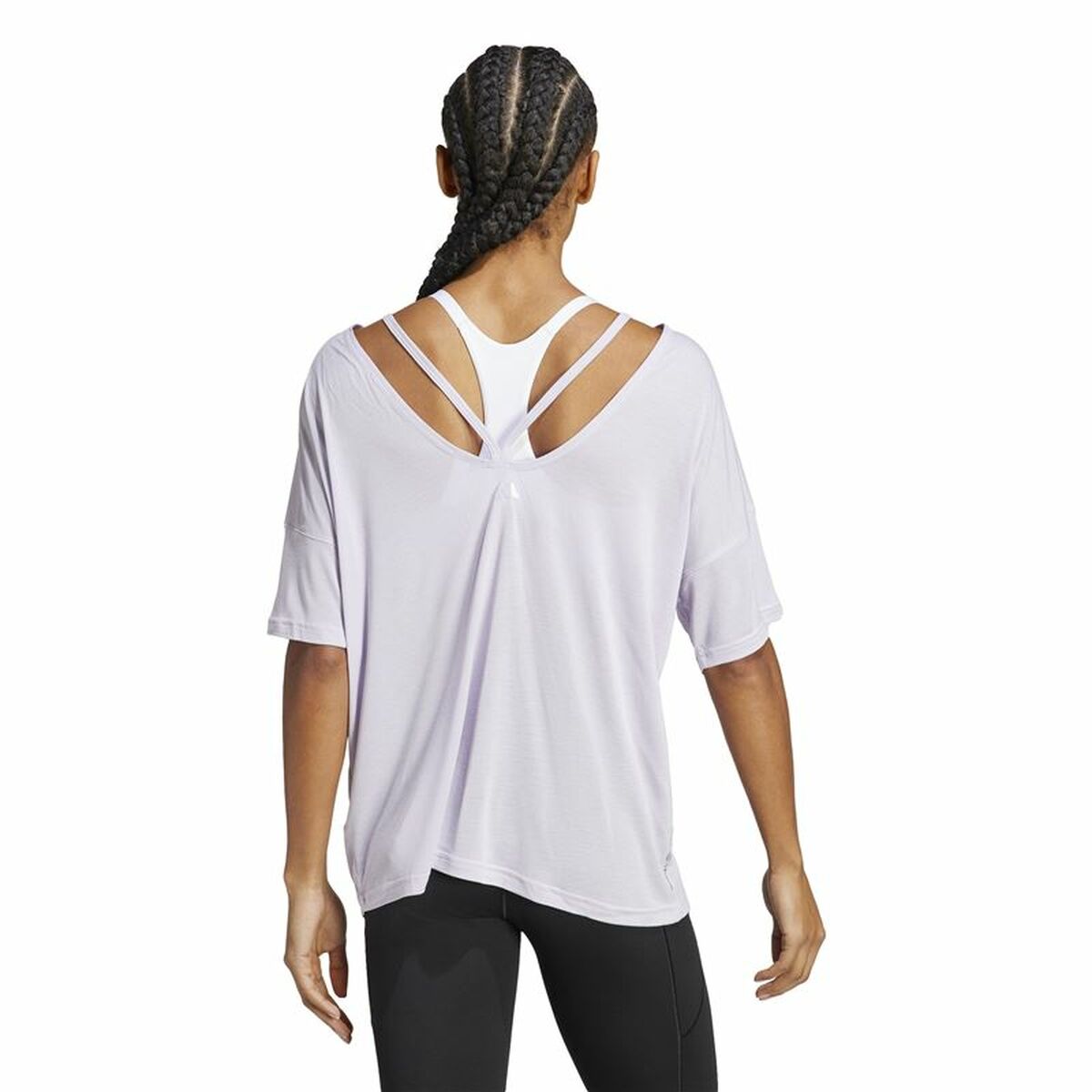 T-shirt med kortärm Dam Adidas Studio Oversized Lila - 4