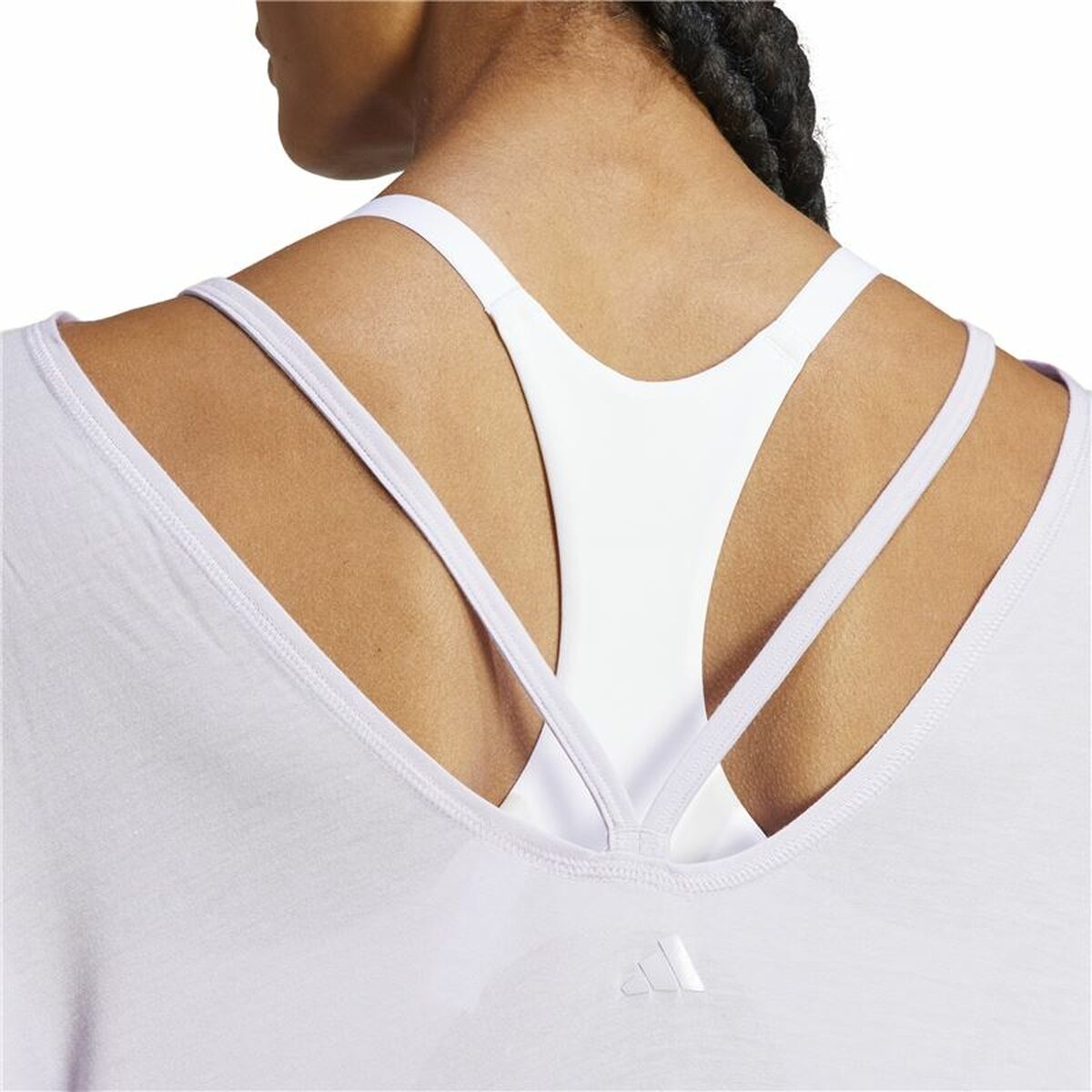 T-shirt med kortärm Dam Adidas Studio Oversized Lila - 6