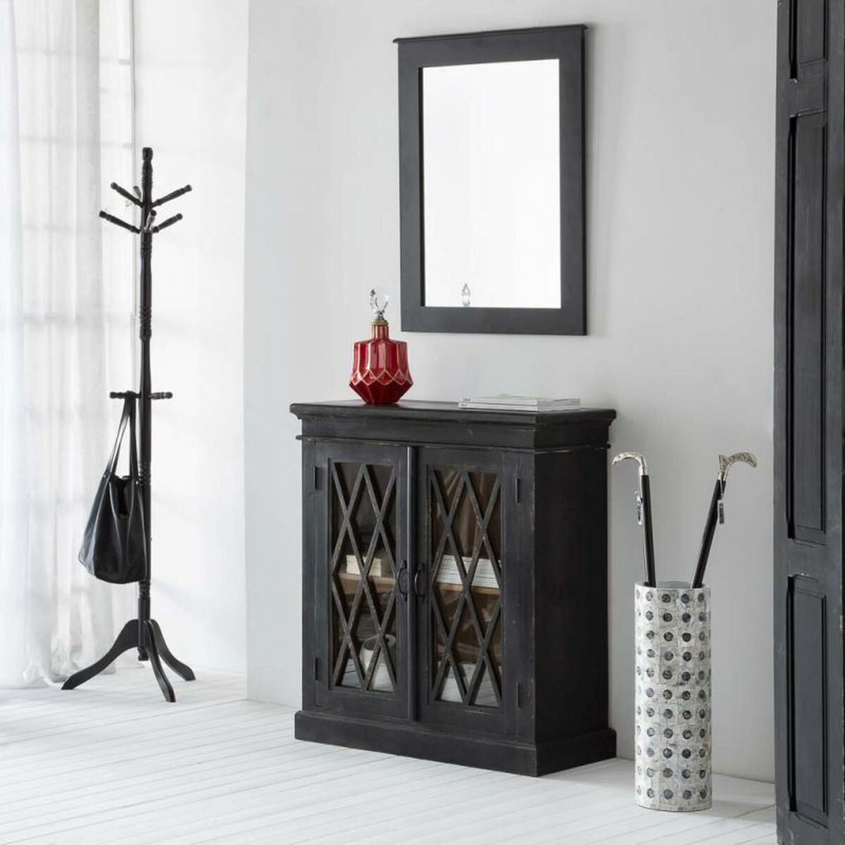Vas Alexandra House Living Röd Metall Keramik Glas 19 x 35 x 19 cm - 2