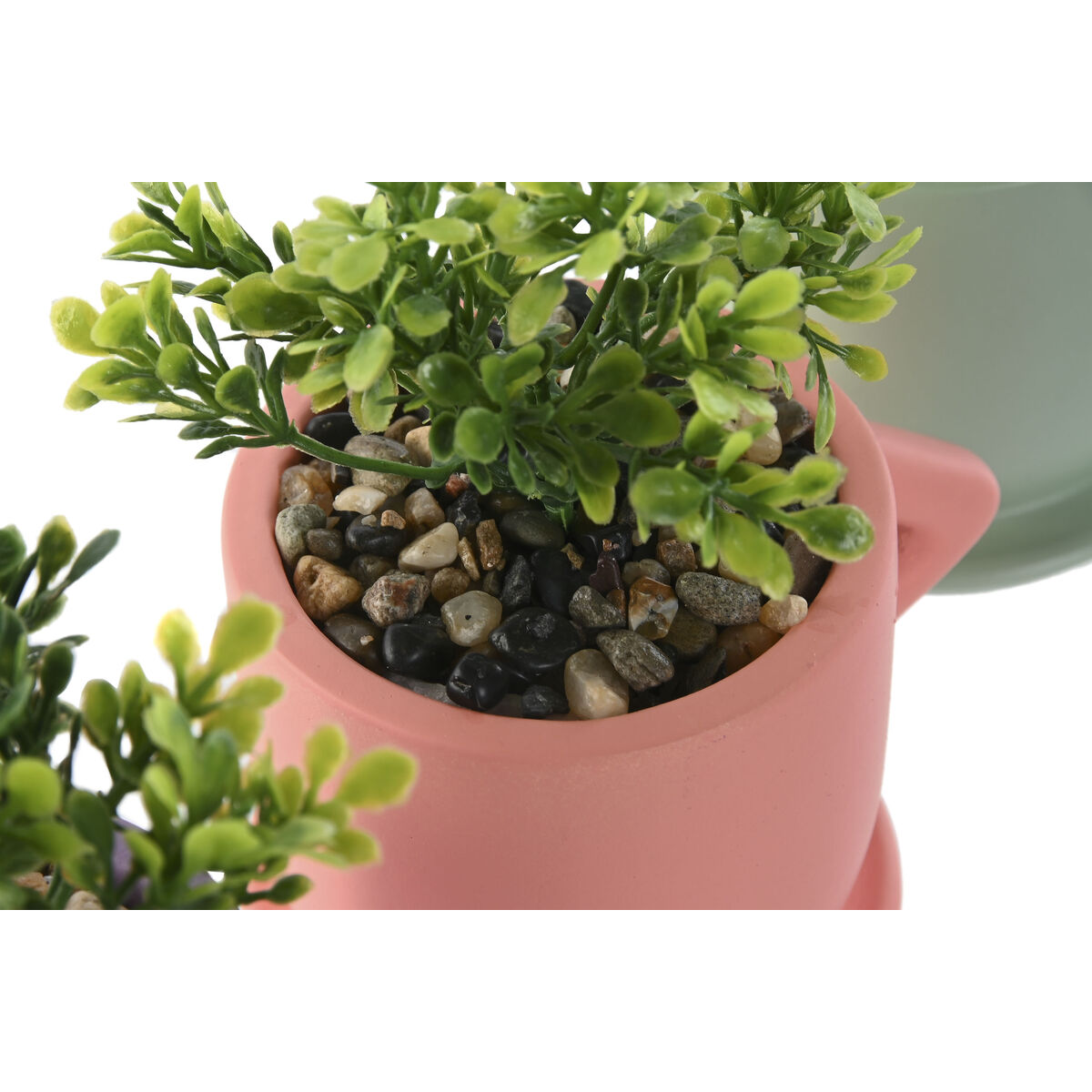 Dekorativ växt Home ESPRIT Polyetylen Cement Urban 9 x 7 x 12 cm (3 antal) - 3