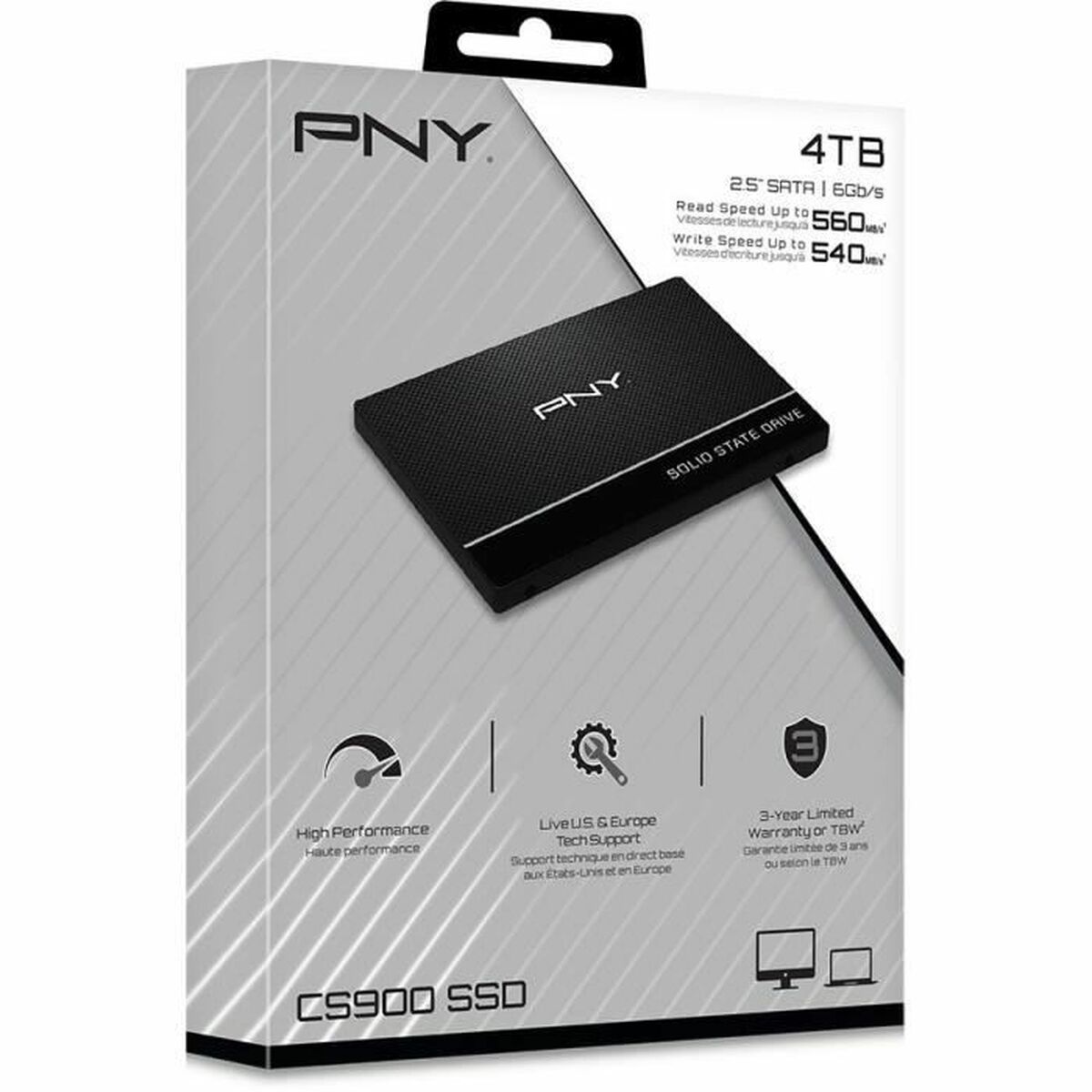 Hårddisk PNY SSD7CS900-4TB-RB 2,5" 4 TB SSD - 2