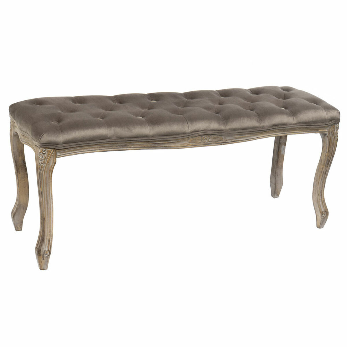 Sittpall DKD Home Decor   Brun Mörkgrå Gummiträ 112 x 38 x 48 cm - 4