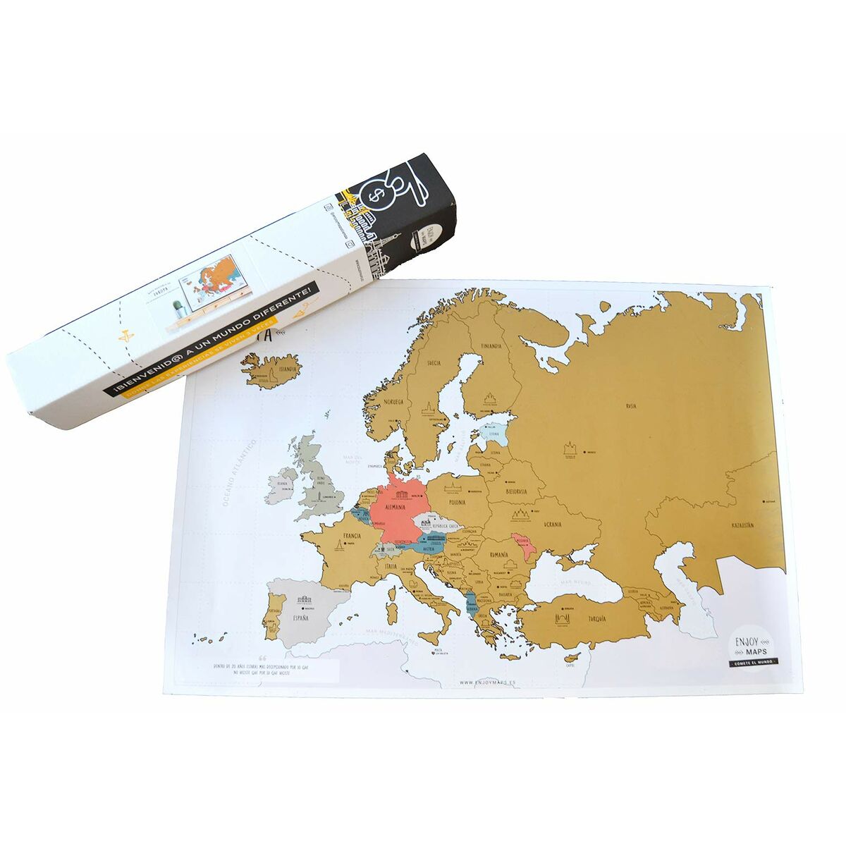 Världskarta Europe 65 x 45 cm - 2