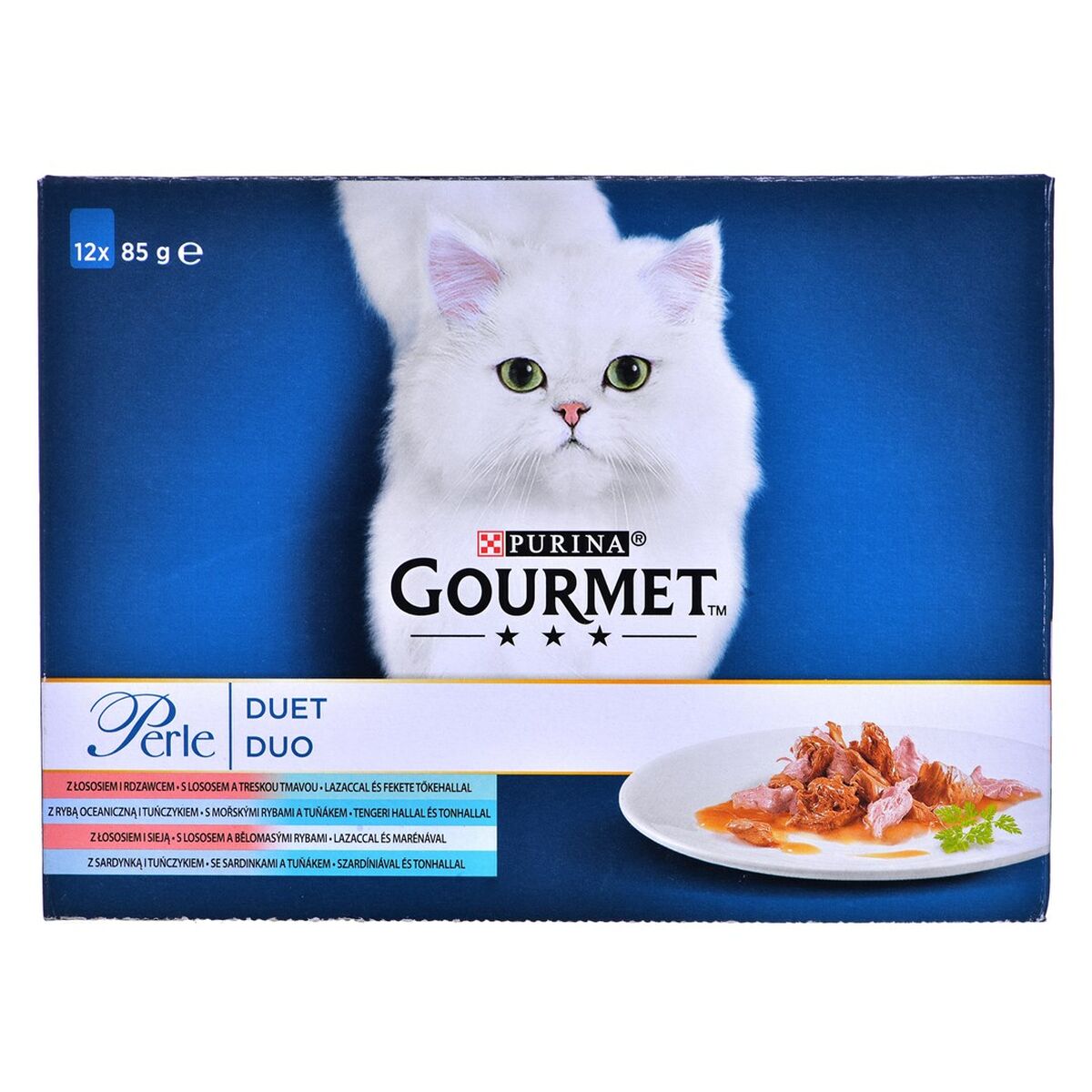 Kattmat Purina Gourmet Lax Tonfisk Fisk 12 x 85 g