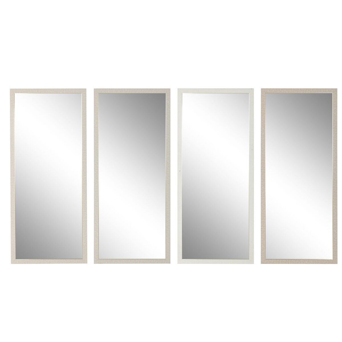 Väggspegel Home ESPRIT Vit Brun Beige Grå Modern 68 x 2 x 156 cm (4 antal)