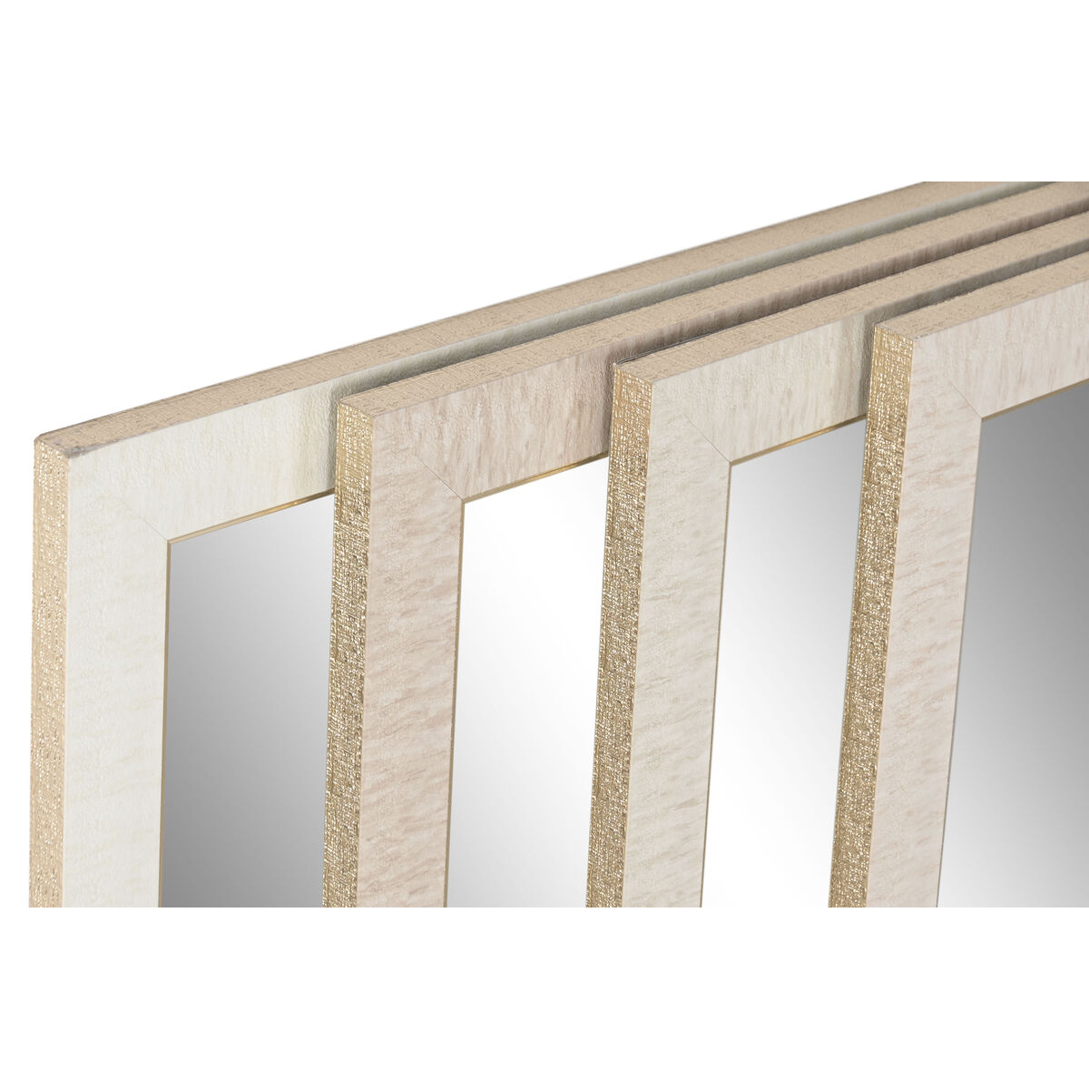 Väggspegel Home ESPRIT Vit Brun Beige Grå Modern 68 x 2 x 156 cm (4 antal) - 2