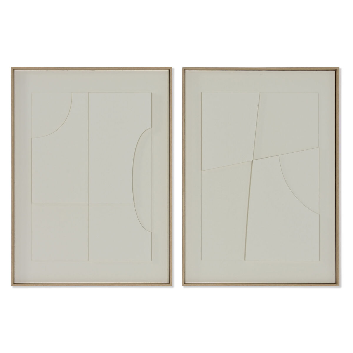 Tavla Home ESPRIT Abstrakt Skandinavisk 55 x 4 x 75 cm (2 antal)