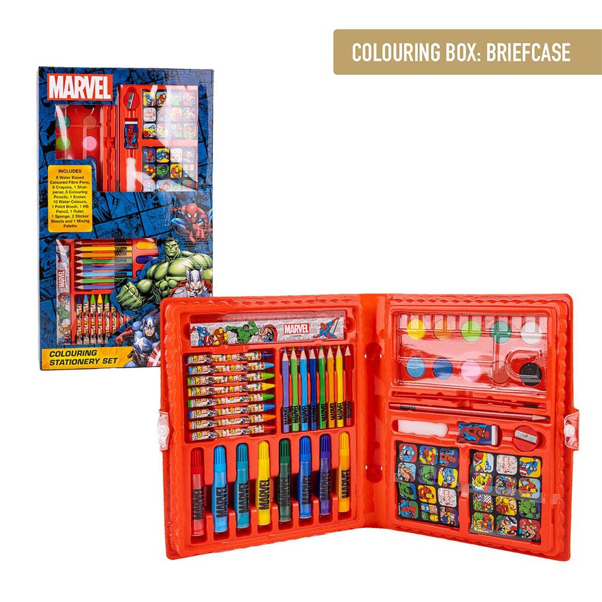 Brevpapper Set Marvel Portfölj Röd - 5