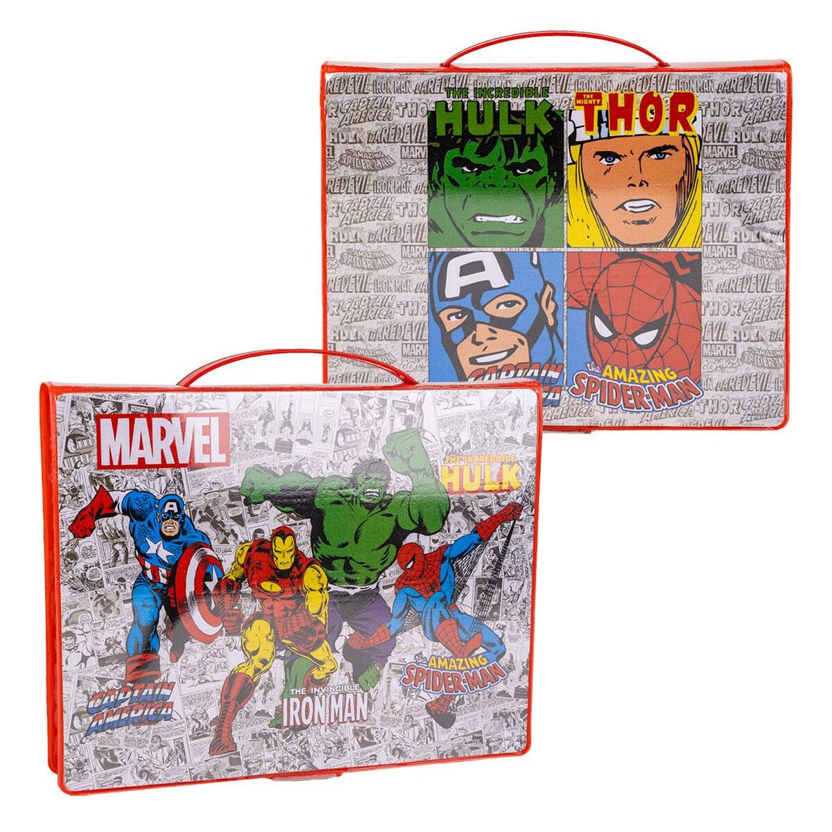 Brevpapper Set Marvel Portfölj Röd - 6