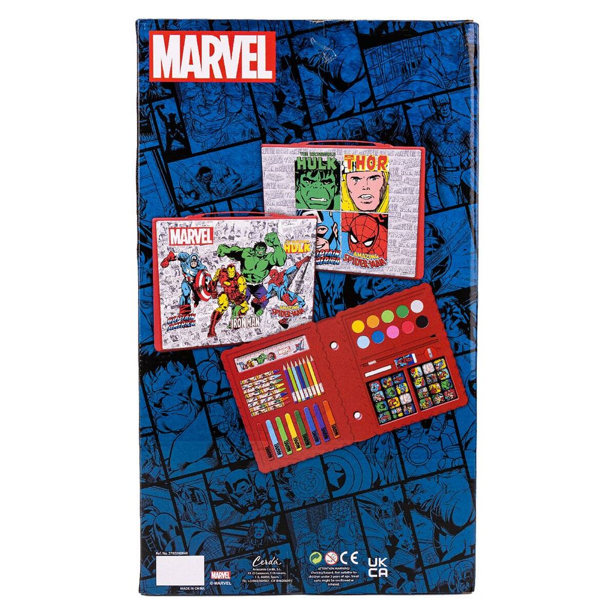 Brevpapper Set Marvel Portfölj Röd - 4